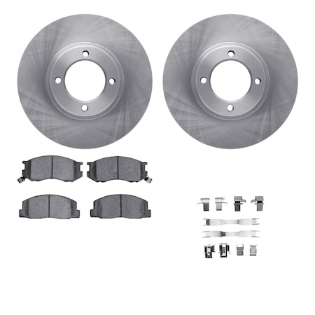 Dynamic Friction Co DFC Brake Rotor with 5000 Brake Pads and Hardware Kit 6512-76569