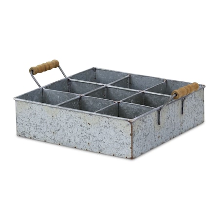 Homeroots 12" Silver Galvanized Metal Box 487663