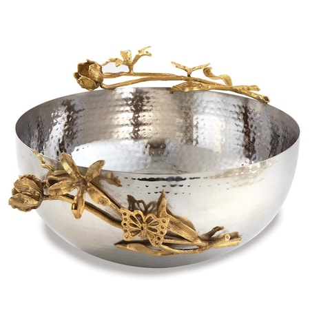 Jiallo 11 in. Dia. Butterfly Bowl, Gold 70060