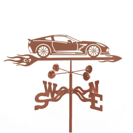 Classic Accessories Corvette C7 Car Weathervane with Garden Mount VE297102