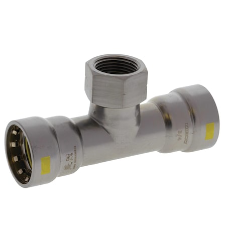 Nibco Pch212 3/4x3/4x1/2 Press x Press x Female Tee, Carbon Steel 2116502HPC