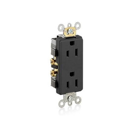 Leviton Commercial Grade Decora Receptacle, 15 Amp, 125 Volt 16252-E