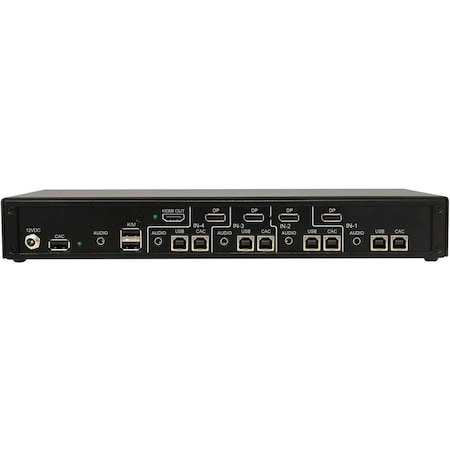 Tripp Lite SECURE KVM SWITCH, 4-PORT, SINGLE HEAD, DP TO HDMI X4, 4K, NIAP PP4.0, AUDIO, B002-HD1AC4-N4