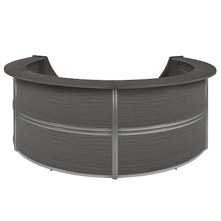 Regency Reception Desk, Steel Frame, 142 in W 77294GY