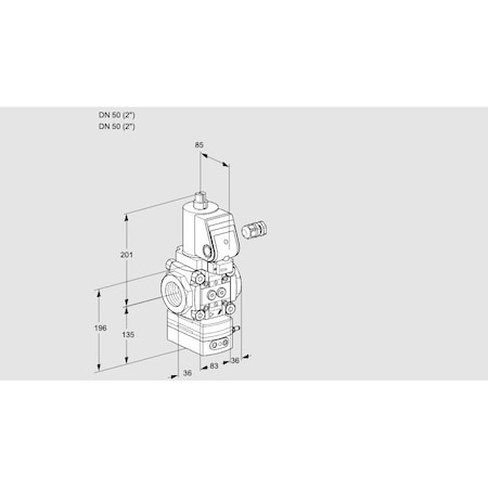 Honeywell Kromschroder Gas Pressure Regulator with Solenoid Valve, 24V DC, DN15, 35–100 mbar KS88031536