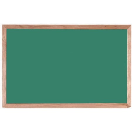 Aarco Composition Chalkboard Solid Oak Wood Frame 24"x36" Green OC2436G