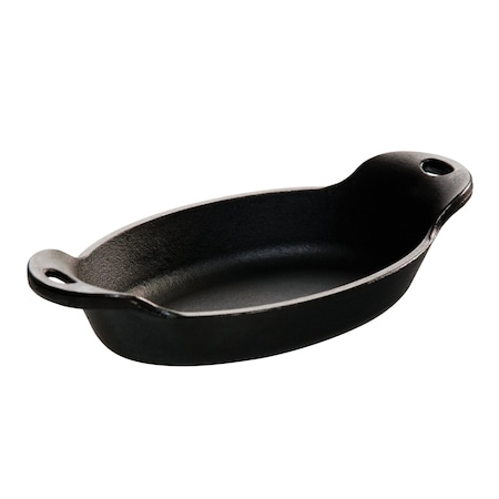 Lodge Heat-Treated 9 Ounce Oval Cast Iron Mini Server, 6PK HMSOV