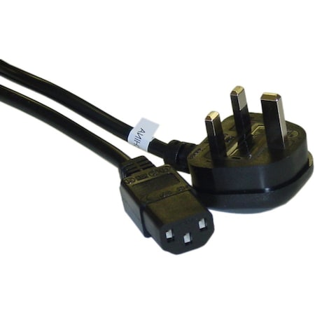 Cable Wholesale England / UK Computer/Monitor Power Cord with Fuse, BS 1363 to C13, VDE Approved, 6 foot 10W1-12206