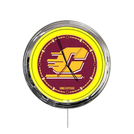 Holland Bar Stool Central Michigan University 16 LED Wall Clock ClkL16