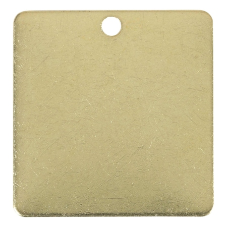 Zoro Select Blank Tag, Brass, 2 in H x 2 in W, Yellow, Square, 100 PK 41462