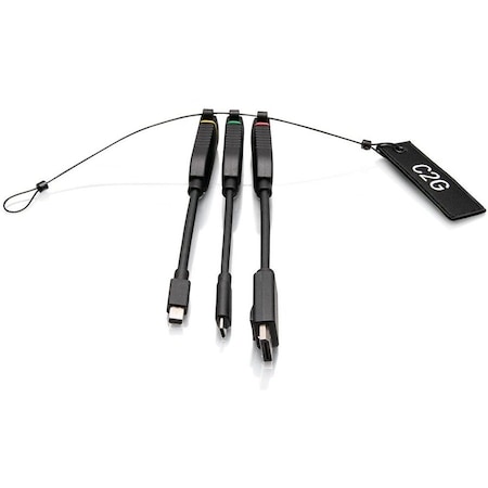 C2G HDMI Dongle Ring Mini DP, DP, USB-C 4K C2G30028