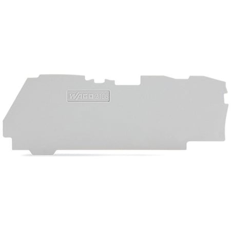 Wago Terminal Block, 3.58" L, 1.3" W, Gray 2106-1391