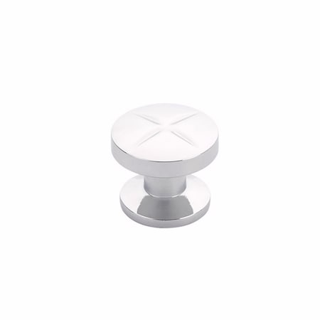 Schaub 1-3/8in Grooved Northport Round Cabinet Knob Polished Chrome Finish 210-26