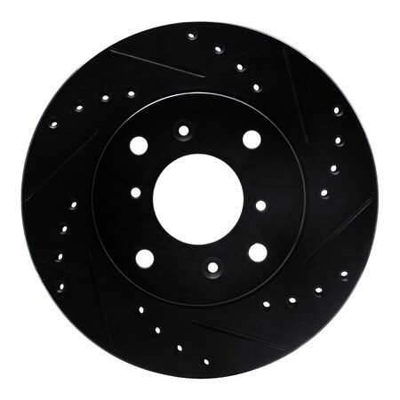 Premium Black Drilled & Slotted Brake Rotor, Disc Brake Rotor,