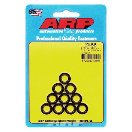 Arp 200-8585 0.31 x 0.55 in. Black Washers Chamfer, 10PK ARP200-8585