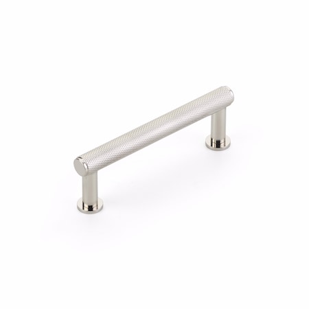 Schaub 3-1/2in Center to Center Pub House Knurled Cabinet Pull Polished Nickel Finish 5003-PN