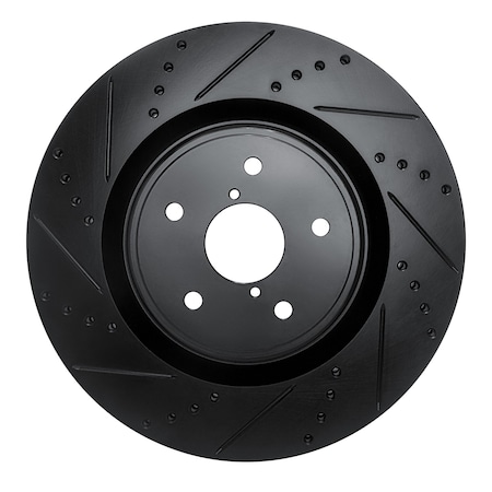 Dynamic Friction Co DFC Brake Rotor - Drilled and Slotted - Black 633-13041L