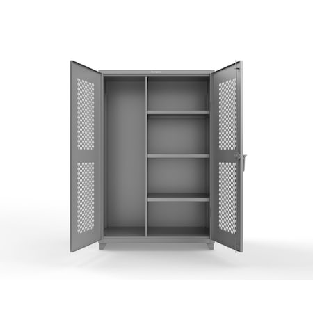 Strong Hold Extra Heavy Duty Ventilated (Diamond) Janitorial Storage Cabinet 46-V-BC-243-L