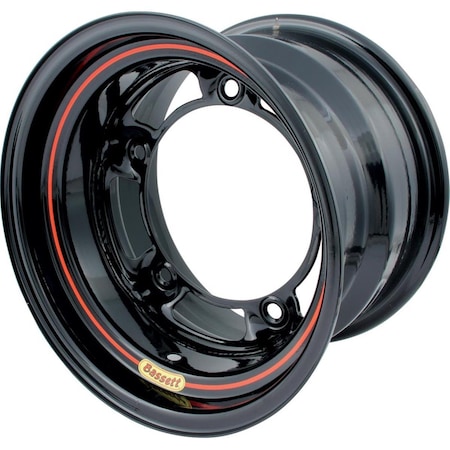 Bassett 50SR5-LW 15 x 10 in. Ultra Light Wide 5 Wheel, 5 in. Back Spacing, Black- 15.75 lbs BAS50SR5-LW