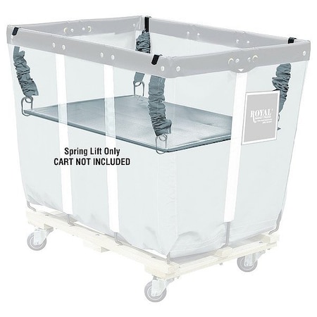 Royal Basket Trucks Basket Spring Lift, 30" L, 18" W, Gray G08-GGX-LSN