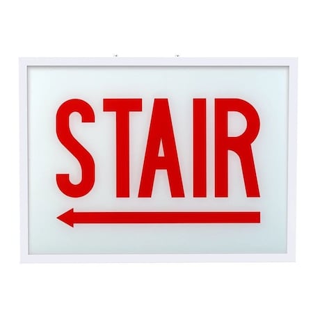 Keystone Exit Sign | Steel | Chicago Compliant | Style 1 | White Color | Single Facing | Red Lettering| Surfa KT-EX-STCH1-WH1RL-SU /SL
