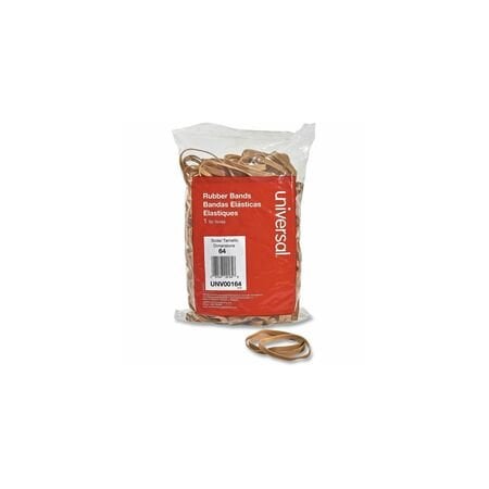 Universal Rubber Band, 3-1/2 In., Sz 64, Beige, 320PK UNV00164