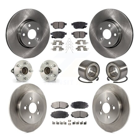Transit Auto Front Rear Hub Bearing Brake Rotor Pads Kit 10Pc For Toyota Corolla Matrix Pontiac Vibe KBB-107117