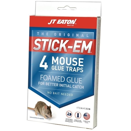 Jt Eaton STICKEM Glue Trap, 314 in W, 412 in H 133N