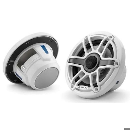Jl Audio 6.5in Marine Speakers, Sport Grille, Gloss White Trim, Gloss White Grille, 93713, 010-03090-00, 2PK 93713/010-03090-00