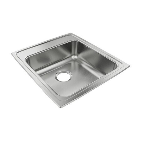Just Manufacturing Bowl Drop-In Sink, 21"x19.5"x6.5", Gray SLADA2119A652-J