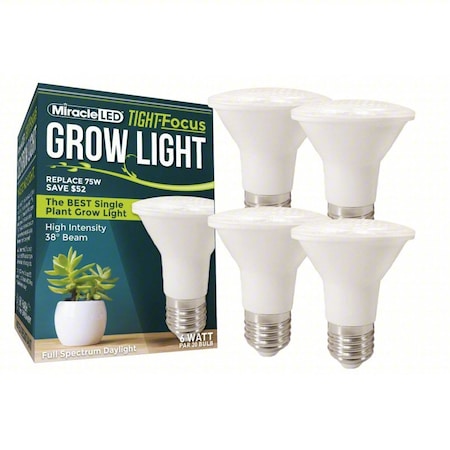 Miracle Led Light Bulb, 120 V, 6 W, 68 mA, LED, PK4 601825