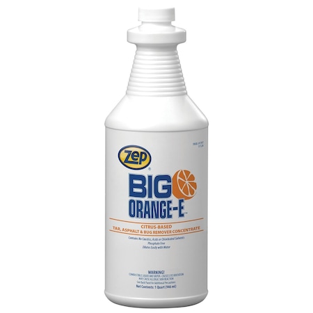 Zep Big Orange-E Degreaser, 1 Qt Jug, Liquid, Orange, 12 PK 139701