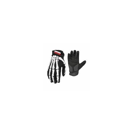 Big Time Products Xtreme Gloves, Synthetic Leather Palm, Bones Design, Men's XL 25383-23