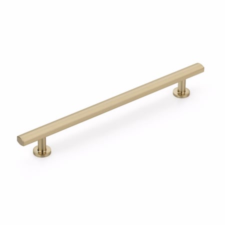 Schaub 8in Center to Center Heathrow Cabinet Pull Signature Satin Brass Finish 555-SSB