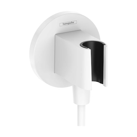 Hansgrohe FixFit S Wall Outlet with Handshower Holder in Matte White 26888701