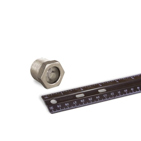 Oil-Rite Fused Window Sights - 3/4in. NPTF, 1 1/16in., Stainless Steel, Not Applicable, 25/32in. A2890-14