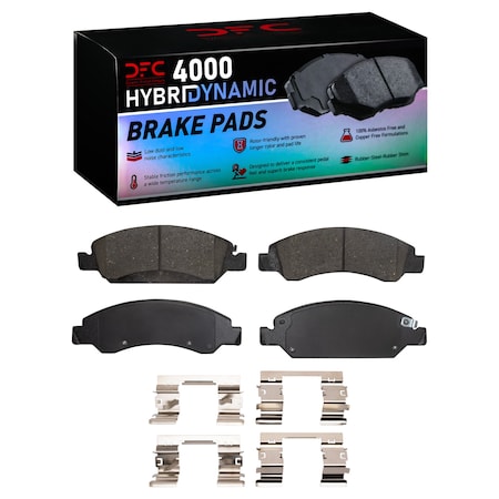 Dynamic Friction Co DFC HybriDynamic Brake Pads Hrdwr Kit 4000-1363-01