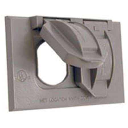 Bell Weatherproof 5180-0 Horizontal Duplex Single Gang Weatherproof Cover Gray 6927404