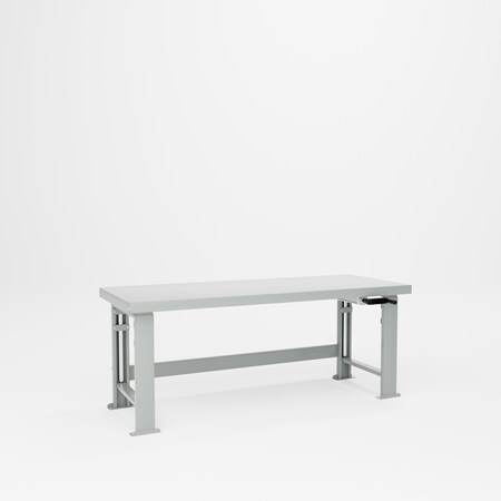 Pucel Steel Top Hydraulic Bench, 72 in W x 28 in D x 41 in H, Gray HBS-2872-M12