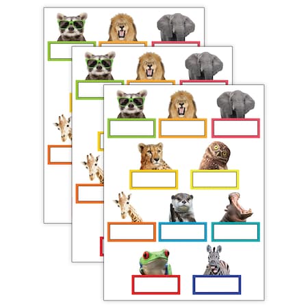 Teacher Created Resources Go Wild Animals Accents, 30-Piece Set, 3PK 6854