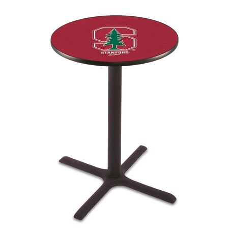 Holland Bar Stool Co 36" Blk Wrinkle Stanford Pub Table, 36" dia. Top L211B3636Stnfrd