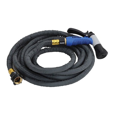 Hosecoil 20' Stainless Steel PRO Hose Kit w/Boat Bumper Plastic Body Nozzle SSP20K
