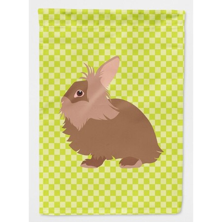 Carolines Treasures Lionhead Rabbit Green Flag Garden Size BB7786GF