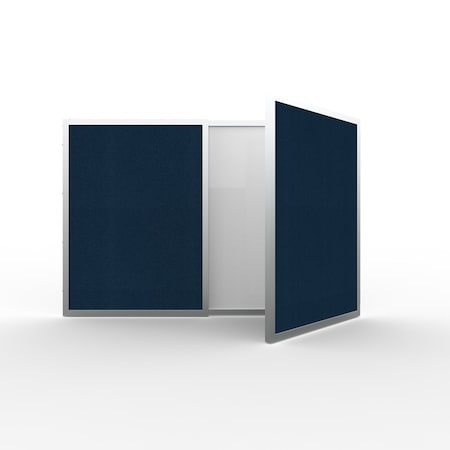 Ghent VisuALL PC Cabinet, w/Markerboard, Blue 41301