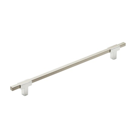 Amerock Urbanite 10-1/16 in 256 mm Center-to-Center Polished Chrome/Satin Nickel Cabinet Pull BP77825626G10