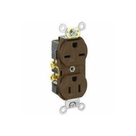 Leviton Straight Blade Receptacle, 5-15R, 6-15R, 15 A, 125/250V AC, 2 Pole, 3 Wire, Flush Mount, Grounded 5031