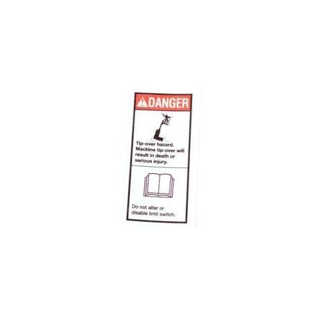 Genie REPLACEMENT DECAL DANGER DO NOT ALTER SWTC 72832