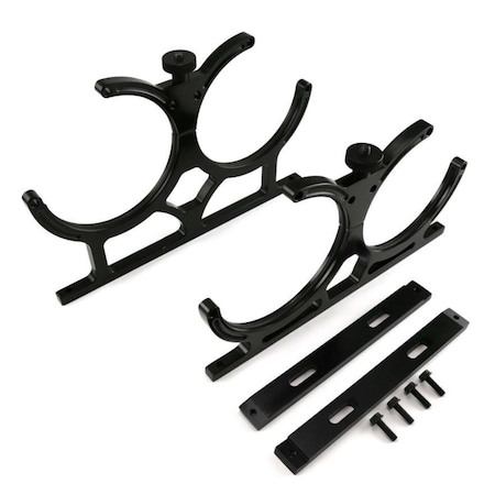 Bous Performance Nitrous Oxide Bottle Bracket Dual Bottle, Black Anodized - BPE-8506BK E49502BK
