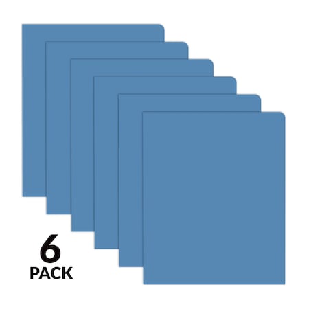C-Line Products TwoTone TwoPocket Super Heavyweight Poly Portfolio, Steel BlueAmber Orange, 72PK 34725-CT