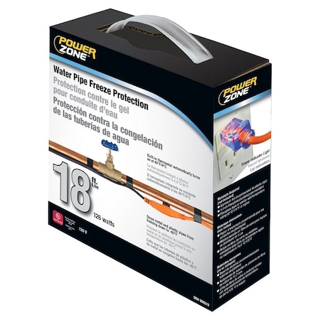 Powerzone Heat Tape Pipe 18Ft 126W Therm ORPHC12618